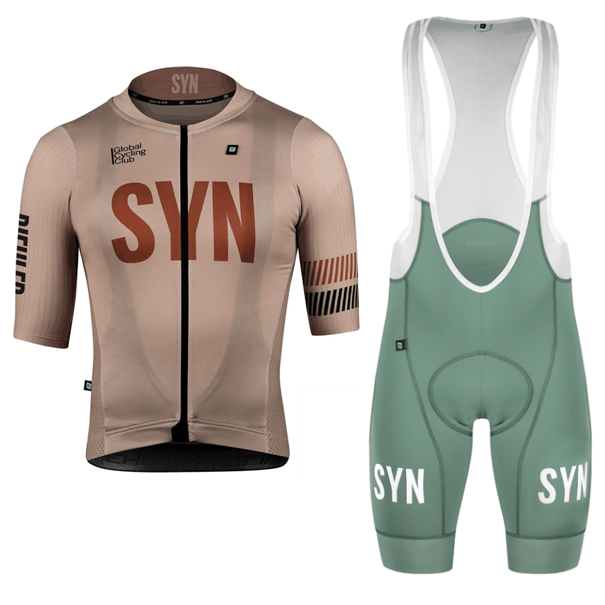 Cycling Bib Shorts - SYN Brown Cycling Clothing men's short