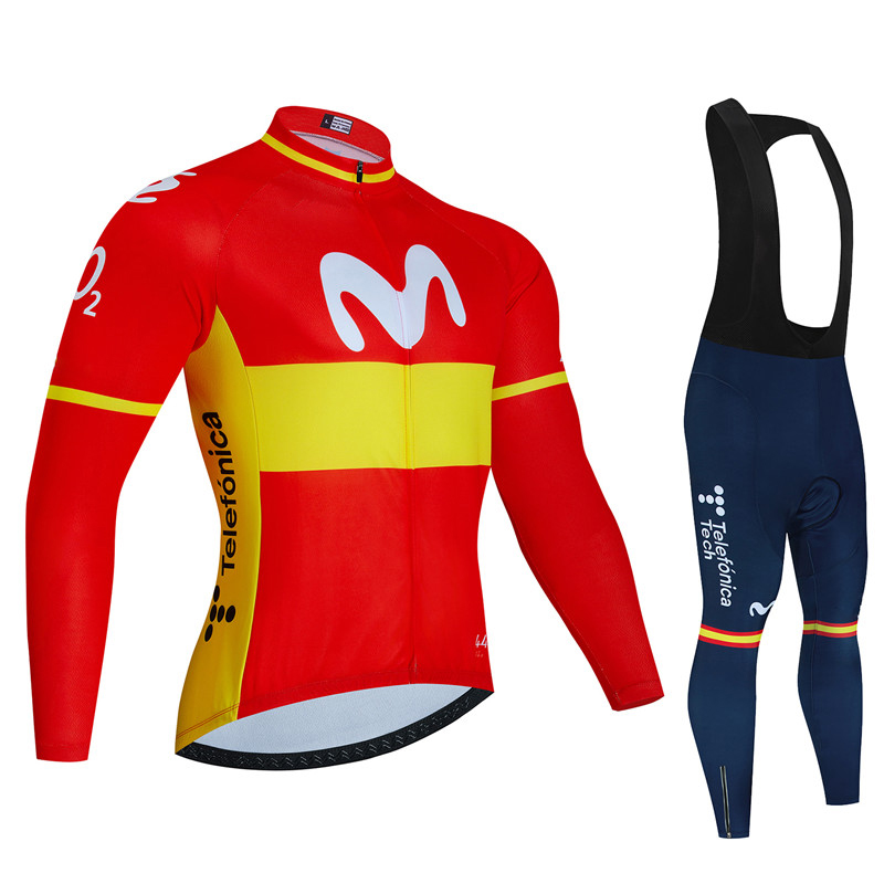 Spain Movistar Autumn Long Sle - Cycling Gear Brands review and price