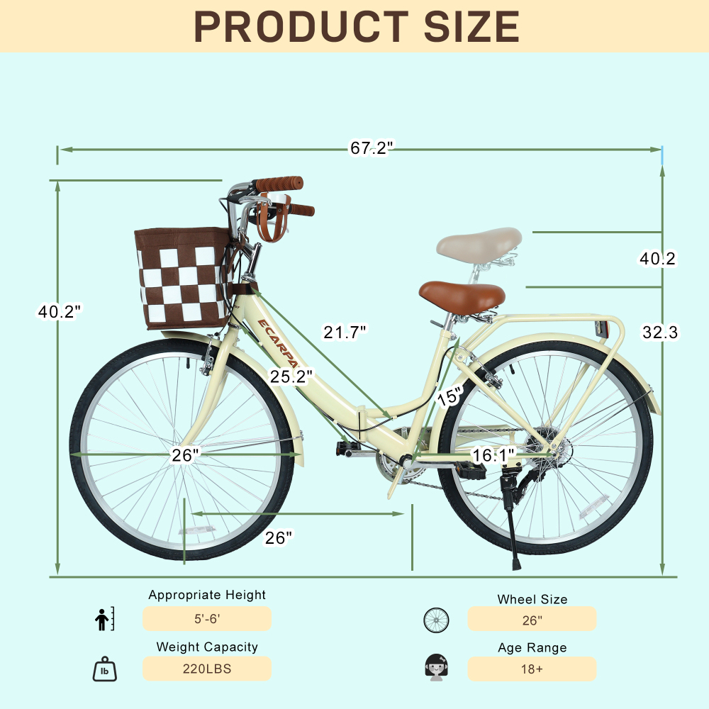 A26285B 26 Inch Folding City B - Carbon Bike Frame review and price